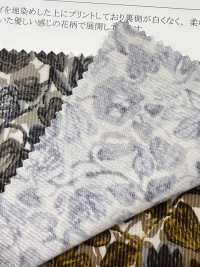 19188 Camisa De Veludo Cotelê Com Estampa Floral Pequena Desenhada à Mão[Têxtil / Tecido] SUNWELL Foto secundária