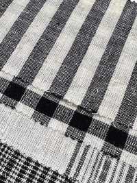 59992 C/L Netty Slub Ecru Check & Stripe[Têxtil / Tecido] VANCET Foto secundária