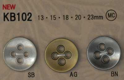KB102 Botão metálico estilo vintage