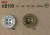 KB103 Botões De Metal Em Estilo Vintage Com Borda.