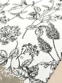850544 Tecido Broadcloth Em Algodão Cru Com Estampa Botânica De Flores Silvestres.[Têxtil / Tecido] VANCET Foto secundária