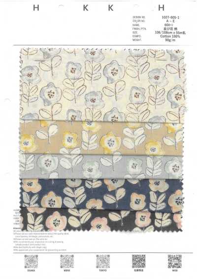 1027-605-1 60 Batista 9088 Flores Alinhadas