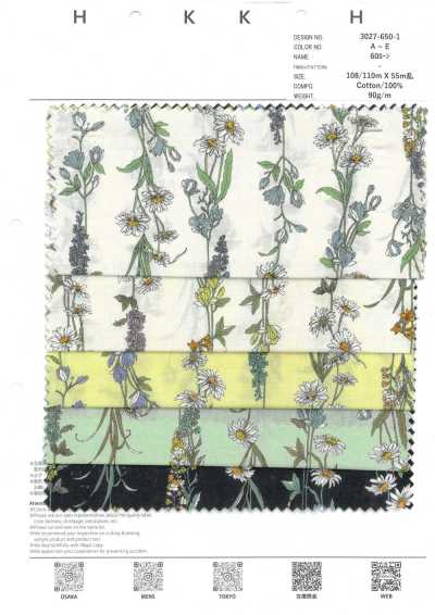 3027-650-1 60 Lawn Listras Florais