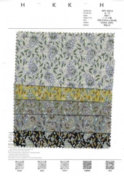 3027-650-8 60 Batista Floral Geométrico