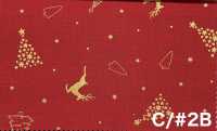 AP65802 Tecido De Algodão Com Estampa Dourada Feliz Natal (Rolo)[Têxtil / Tecido] COSMO TEXTILE Mais fotografias
