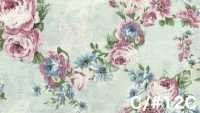 RU2530 RURU BOUQUET Estampa de guirlanda de rosas tecido de algodão (Rolo)[Têxteis / Tecidos] COSMO TEXTILE Mais fotografias