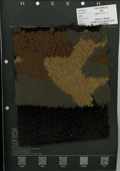 CM-109MLJQ Jacquard de pelúcia multicolorida