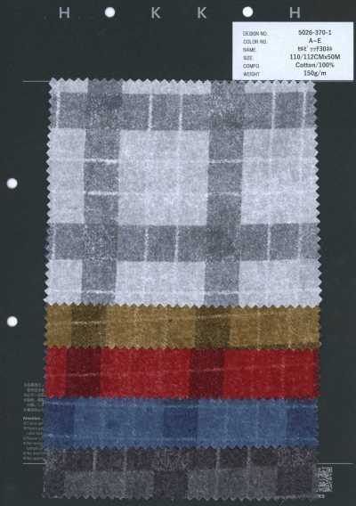 5026-370-1 Flanela xadrez vintage com ourela 30s