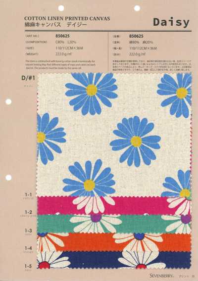 850625 Algodão Linho Canvas Daisy