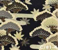850630 Batista floral dourada com padrão japonês, pinheiro ascendente[Têxteis / Tecidos] VANCET Mais fotografias