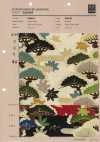 850630 Batista floral dourada com padrão japonês, pinheiro ascendente