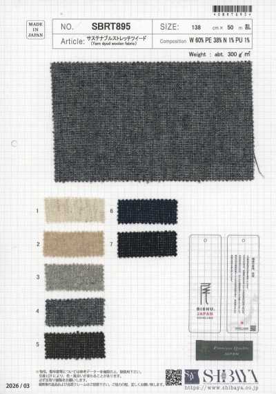 SBRT895 Tweed elástico sustentável