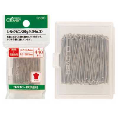 22603 Alfinetes para seda, 20 G, Nº 3