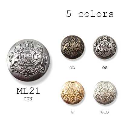 ML-21 Botão metálico italiano com emblema