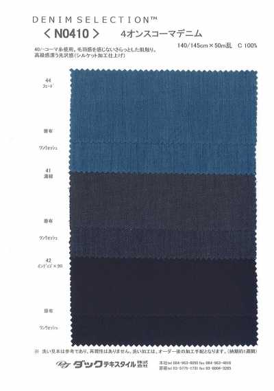 N0410 Denim penteado 4 Oz