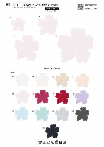 SIC-3661 Flor Cortada Sakura (Chiffon)