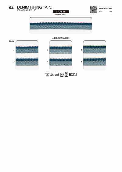 SIC-521 Fita de vivo jeans/13MM