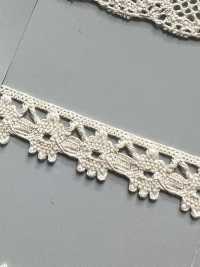 SIC-7323 Renda De Torção De Algodão Orgânico/ 10mm SHINDO(SIC) Foto secundária