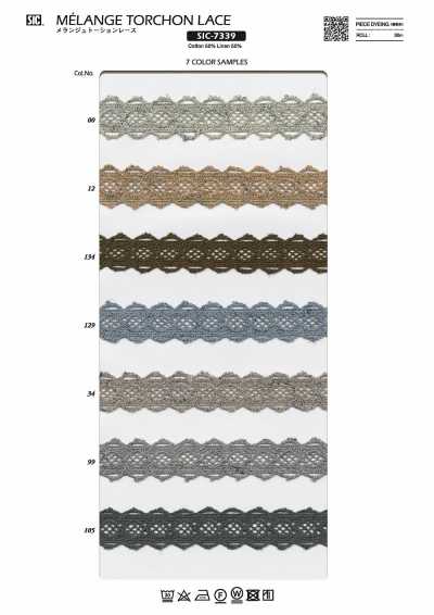 SIC-7339 Renda mesclada Torsion
