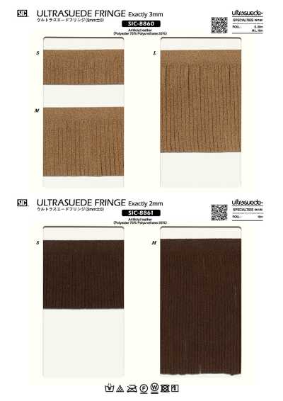 Fita de franjas Ultrasuede
