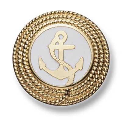 220 Botão de metal fabricado no Japão para ternos e jaquetas, dourado/branco