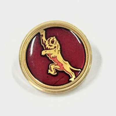 307 Botão de metal fabricado no Japão para ternos e jaquetas, dourado/vermelho