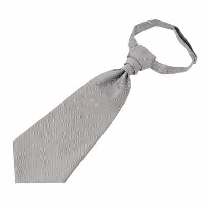 YT-01 Poliéster Jacquard Cinza Claro Euro Tie Fabricado no Japão