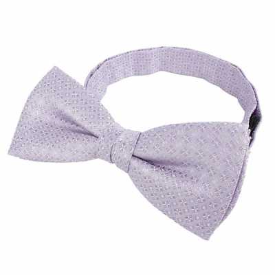 BF-112P Gravata borboleta com pequeno padrão floral, seda, roxo, fabricada no Japão