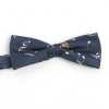 BF-JAZZ-NV Gravata borboleta estampada em seda Jazz azul-marinho