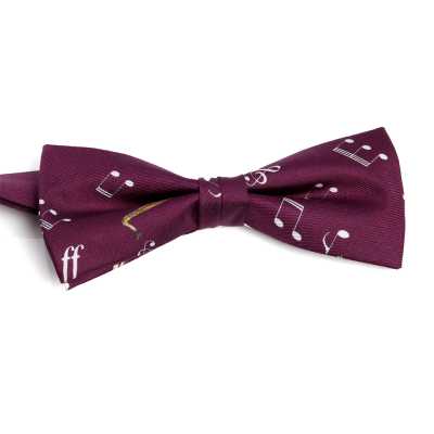 BF-JAZZ-WI Gravata borboleta estampada em seda Jazz Wine