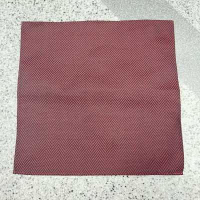 CF-23 Fabricado no Japão, lenço jacquard, padrão espinha de peixe, vinho