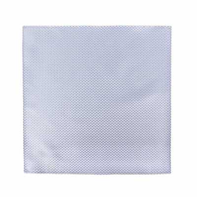 CF-27 Lenço de bolso jacquard fabricado no Japão, padrão xadrez, azul-céu