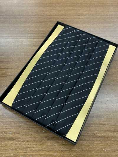 CM-720 Faixa feita com material de seda, lamê preto regimental