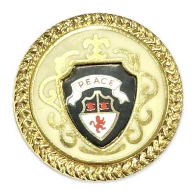 EX164 Fabricado no Japão Botão de metal para ternos e jaquetas, dourado