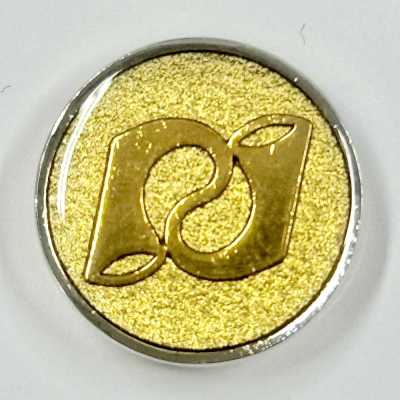 EX189 Botão de metal fabricado no Japão para ternos e jaquetas, amarelo