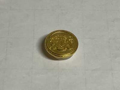 EX191 Botão metálico dourado fabricado no Japão para ternos e jaquetas