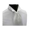 FAS-902 Gravata ascot, branca com poás cinza