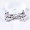 RBF-4072-09 Gravata borboleta casual Tattersall bege/rosa