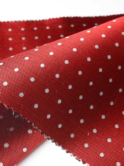 S-600 Tecido formal com padrão de bolinhas Yamanashi Fujiyoshida vermelho