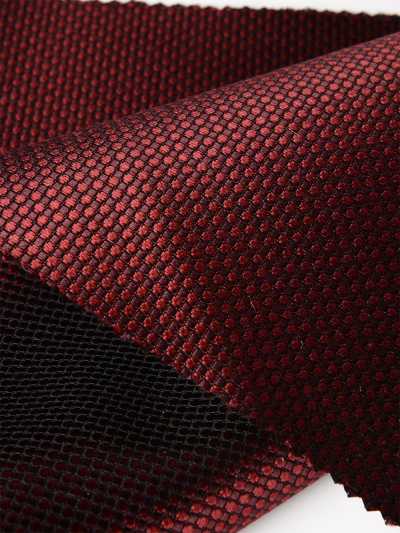 S-987 Tecido Formal com Padrão Piquê Yamanashi Fujiyoshida Vermelho Vinho