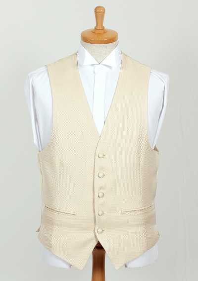 V-26 Colete formal Feito no Japão micro xadrez creme