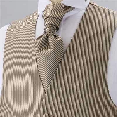 V-3004 Colete formal fabricado no Japão listrado dourado