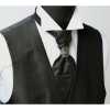 V-998B Colete Formal Feito No Japão, Preto, Prata, Pequeno