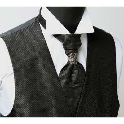 V-998B Colete formal feito no Japão, padrão pequeno preto e prata