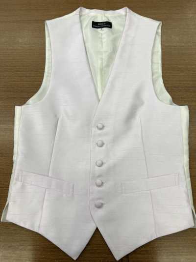 V-SPI Colete social rosa feito com shantung com avesso em cetim