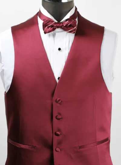 VANNERS Colete formal liso vinho