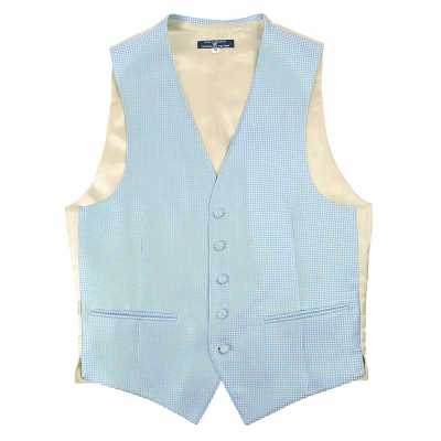 VANNERS-V-012 VANNERS Colete social pied-de-poule azul céu