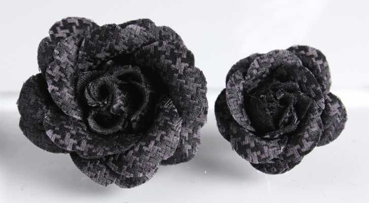 VBTA-08 VANNERS Boutonniere Pied-de-poule Preto