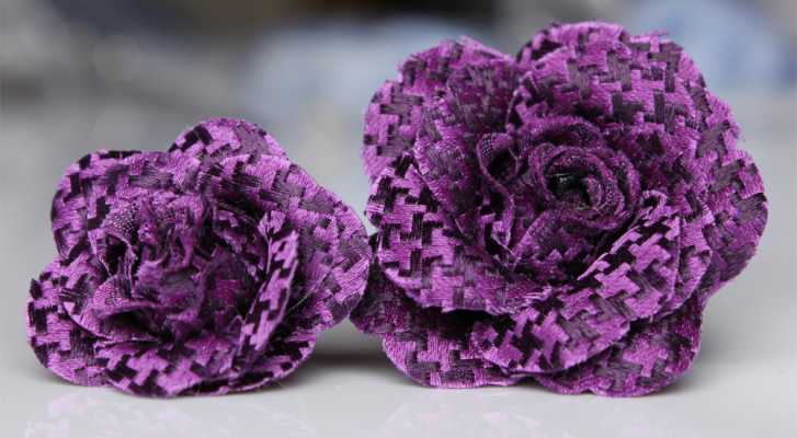 VBTA-14 VANNERS Boutonniere Pied-de-poule Roxo