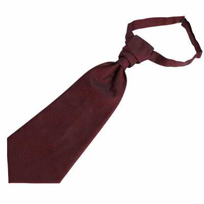YT-23 Gravata ascot jacquard feita no Japão (gravata europeia) com padrão espinha de peixe, vinho